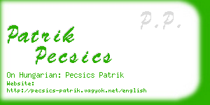 patrik pecsics business card